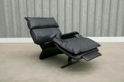 Percival Lafer Brazilian Modern Pony Reclining Chair in Leather by Percival Lafer 1980s