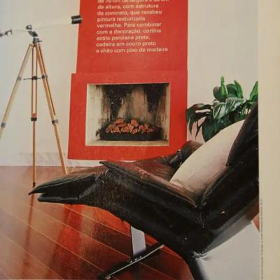 Percival Lafer Brazilian Modern Pony Reclining Chair in Leather by Percival Lafer 1980s