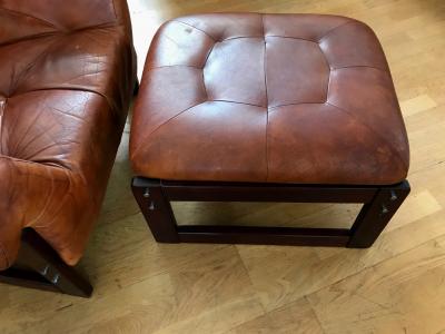 Percival Lafer Late 1960s Rare Armchair and Foot Stool