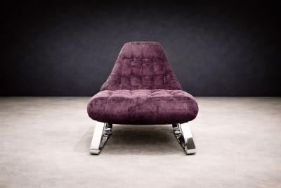 Percival Lafer MP 163 Earth Lounge Chair w Ottoman in Tufted Velvet Upholstery P Lafer