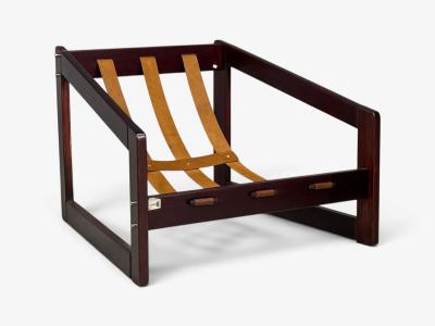 Percival Lafer MP 93 Lounge Chairs Rosewood Leather Brazil 1960s