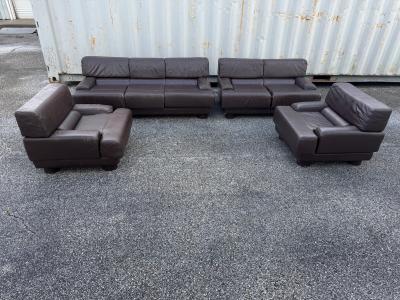 Percival Lafer Pair of Percival Lafer Leather lounge chairs Sofa and Loveseat also available 
