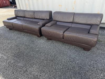Percival Lafer Pair of Percival Lafer Leather lounge chairs Sofa and Loveseat also available 