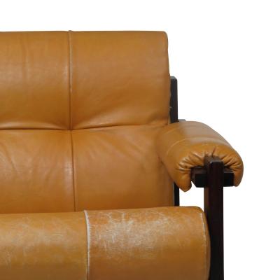 Percival Lafer Percival Lafer Brazilian Mahogany Sling Chairs and Ottoman Set