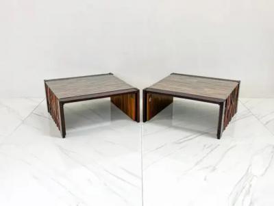 Percival Lafer Percival Lafer Folding Rosewood Cocktail Tables a Pair 1970s