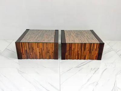 Percival Lafer Percival Lafer Folding Rosewood Cocktail Tables a Pair 1970s