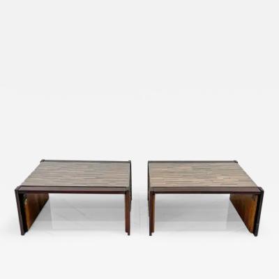 Percival Lafer Percival Lafer Folding Rosewood Cocktail Tables a Pair 1970s