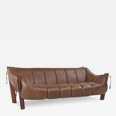 Percival Lafer Percival Lafer MP 211 Mid Century Brazilian Rosewood and Leather Sofa