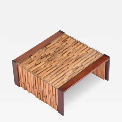 Percival Lafer Percival Lafer coffee table in mixed wood Brazil 1960