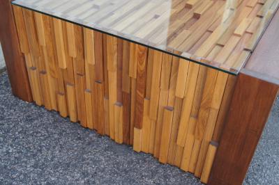 Percival Lafer Rosewood and Mahogany Collapsible Coffee Table by Percival Lafer