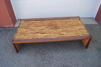 Percival Lafer Rosewood and Mahogany Collapsible Coffee Table by Percival Lafer