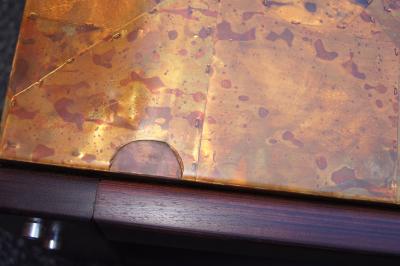 Percival Lafer Rosewood and Patchwork Copper Coffee Table by Percival Lafer