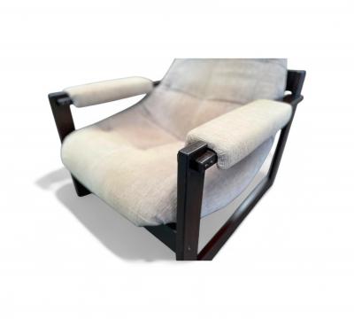 Percival Lafer Set of 2 Armchairs S 1 in Hardwood Fabric Percival Lafer 1976 Lot 763A