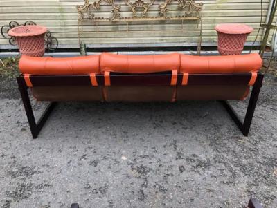 Percival Lafer Wonderful Percival Lafer Rosewood 3 Seater Cognac leather S 1 Sofa Mid Century