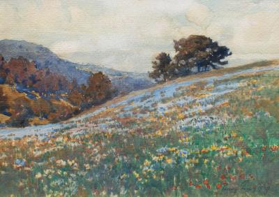 Percy Gray Northern California Landscape with Wildflowers