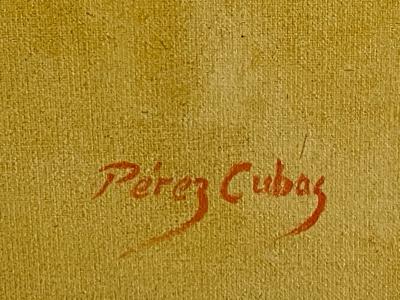 Perez Cubas SURREALIST MID CENTURY CAROUSEL PAINTING BY PEREZ CUBAS