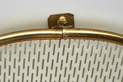 Perforated Brass Wall Lamp with Lacquered Metal Europe Mid 20th Century