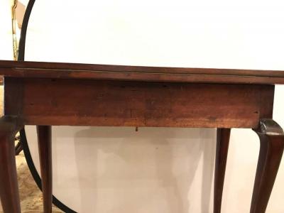Period 1820s Irish Card Tea Tables Solid Mahogany with Later Carvings