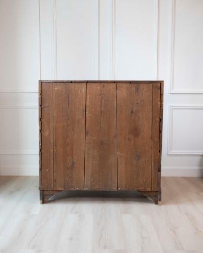 Period Gustavian Slant Front Desk with Black Exterior and Blue Interior