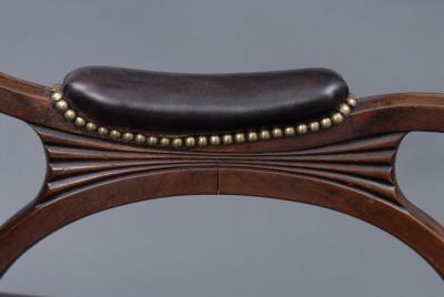 Period Regency Mahogany Leather Library Armchair Circa 1820