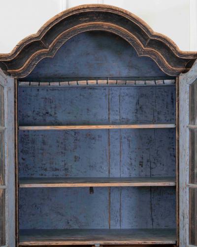Period Rococo Cabinet with Glass Doors circa 1820