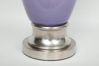 Periwinkle Lavendar Ombre Glazed Lamps