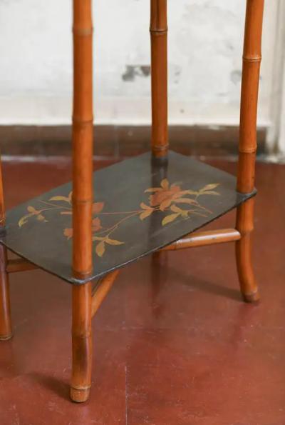 Perret et Vibert Japonisante Etag re in bamboo and lacquer attributed to Perret Vibert France