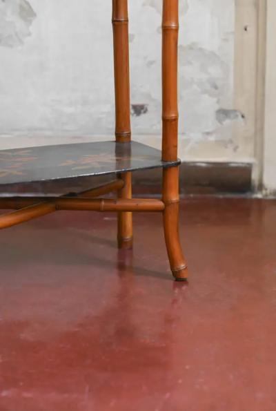Perret et Vibert Japonisante Etag re in bamboo and lacquer attributed to Perret Vibert France