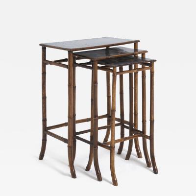 Perret et Vibert Nest of Japanned Tables by Perret Vibert