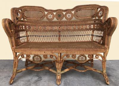 Perret et Vibert Rattan garden furniture set by Maison Perret Vibert second half of XIX Century