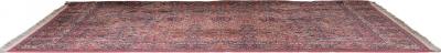 Persian Kirman Red and Blue Wool Rug