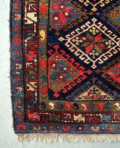 Persian Kurdish Semi Antique Hand Woven Runner 123 by 3 8 