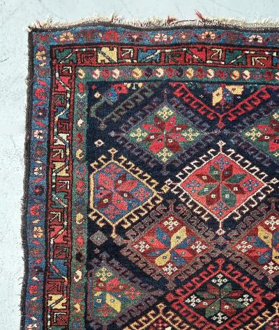 Persian Kurdish Semi Antique Hand Woven Runner 123 by 3 8 