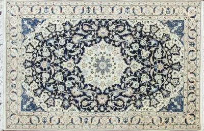 Persian Nain Carpet woo Silk 52 x 8