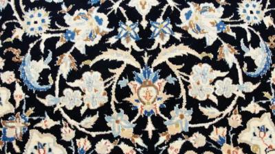 Persian Nain Carpet woo Silk 52 x 8