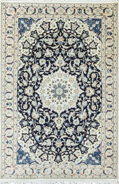 Persian Nain Carpet woo Silk 52 x 8
