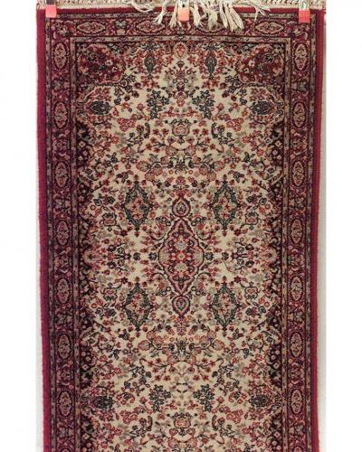 Persian Red and Beige Wool Runner Carpet
