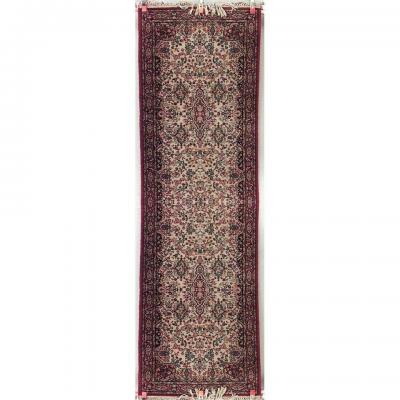 Persian Red and Beige Wool Runner Carpet