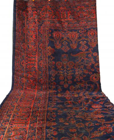 Persian Sarook Blue and Red Rug