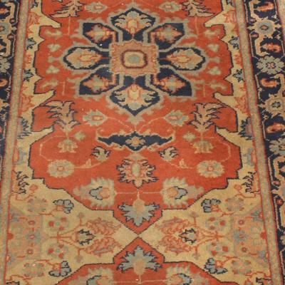 Persian Style Red Beige and Blue Runner Carpet