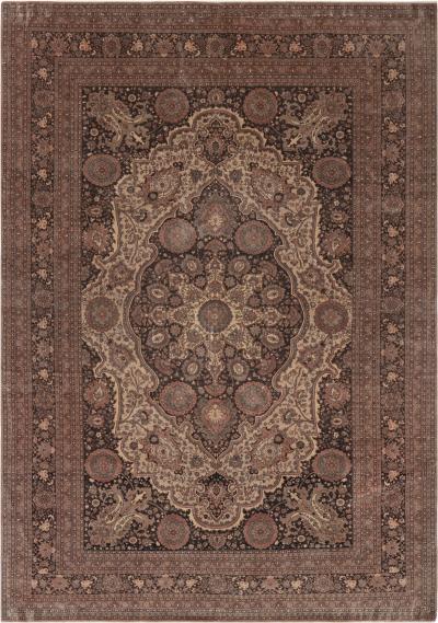Persian Tabriz Hand Knotted Wool Rug