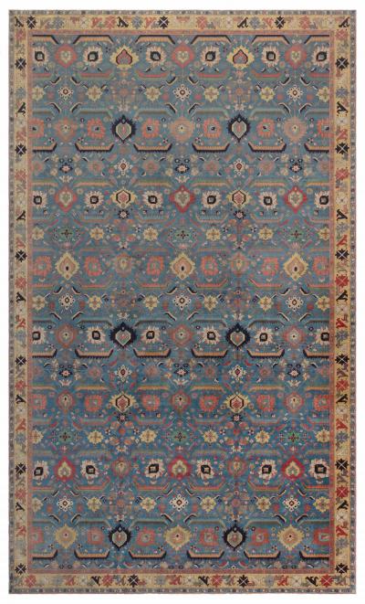 Persian Tabriz Rug With a Cintamani insignia in one corner