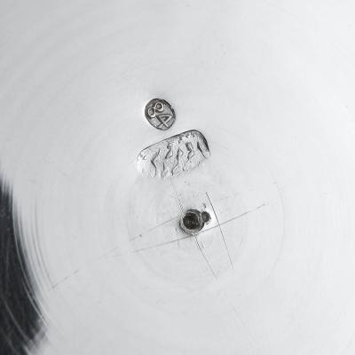 Persian engraved glass and silver part drinks service