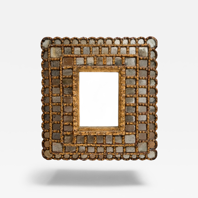 Peruvian Baroque Rectangular Sunburst Mirror 1890 1920s Unknown