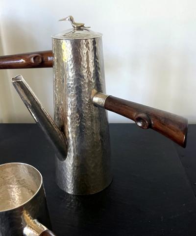 Peruvian Modernistic Sterling Silver Coffee Service Set