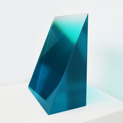 Peter Alexander Untitled Aqua Blue Urethane Wedge circa 2006 2020