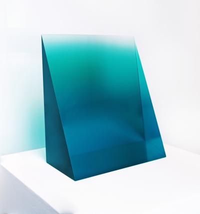 Peter Alexander Untitled Aqua Blue Urethane Wedge circa 2006 2020