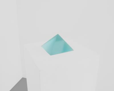 Peter Alexander Untitled Aqua Urethane Pyramid 