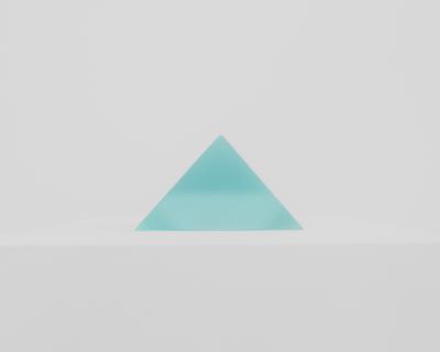 Peter Alexander Untitled Aqua Urethane Pyramid 