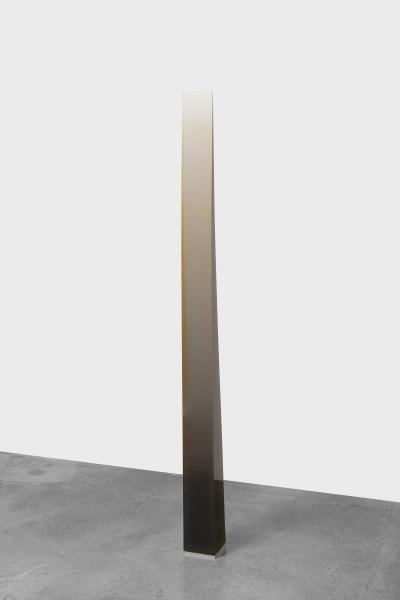 Peter Alexander Untitled Tall Black Amber Polyester Resin Wedge 1968